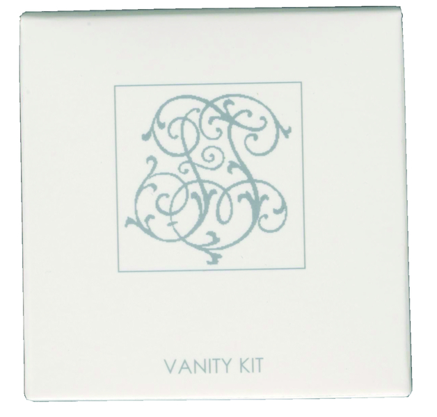 Kit vanity (coton-tiges, lime, ouate), boîte carton