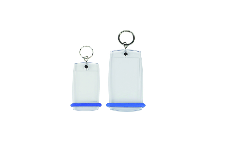 712.0004 et 712.0002 - Porte-clés sans carte bristol petit et grand format / Bleu