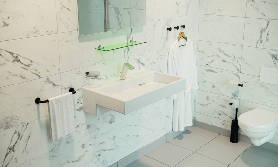 Accessoires et équipements pour salle de bain de chambres d'hôtel - Porte- balai toilette mural ou à poser First