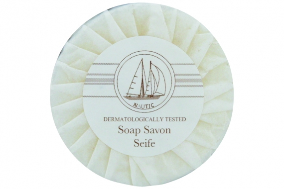 15 g soft round soap, folded paper