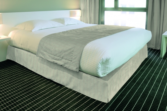 Linge de lit pour hôtel, draps, housse, cache sommiers, chemin de lit -  Cache-sommier 520 g-m² H 30 ou 35 cm velours Velvet