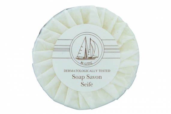 15 g soft round soap, folded paper