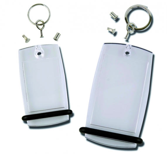 712.0003 et 712.0001 - Porte-clés sans carte bristol petit et grand format / Noir