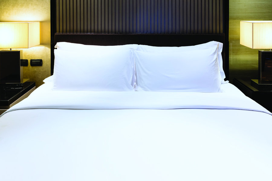 White cotton bed linen 51 threads washed and ironed