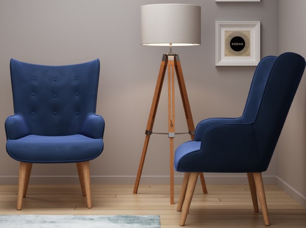Armchairs and pouffes