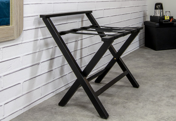 Wooden luggage rack